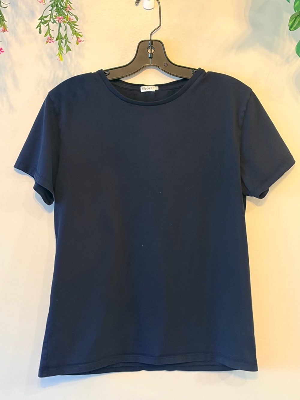 Filippa K Annie Organic Cotton Navy Relaxed Tee - Picture 3 of 6